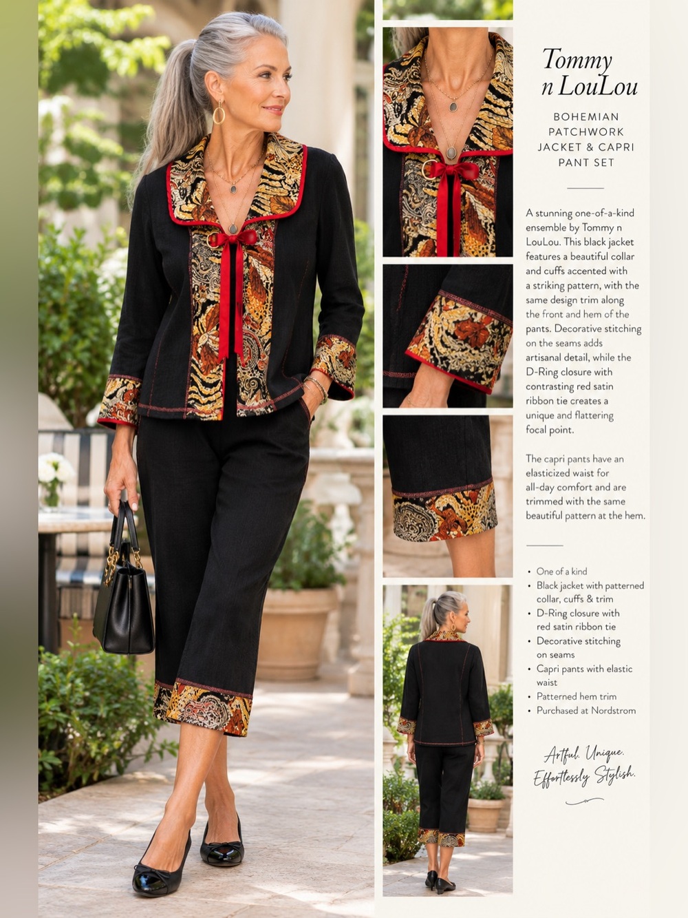 Pantsuit Tommy n LouLou Jacket & Capri Pant 2-piece Matching Set